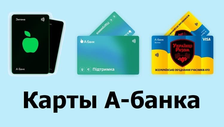 Картки А-банку – умови та тарифи обслуговування.